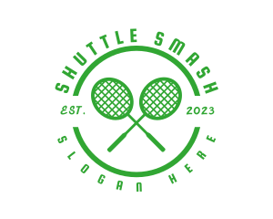 Badminton - Tennis Racket Court logo design