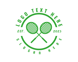 Racket - Tennis Racket Court logo design