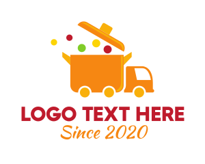 Food Service - Orange Food Truck logo design