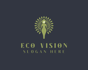 Tree Woman Eco Friendly logo design