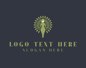 Human - Tree Woman Eco Friendly logo design