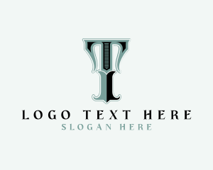 Vintage - Antique Fashion Boutique Letter T logo design