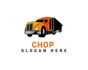 Orange Courier Truck Logo
