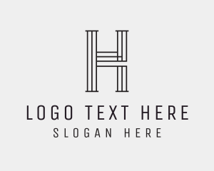 Lettemark - Geometric Minimalist Letter H logo design