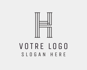 Strategist - Geometric Minimalist Letter H logo design