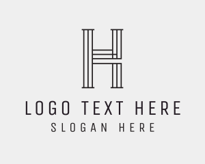 Geometric Minimalist Letter H Logo