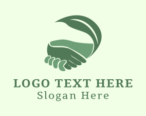 Vegetarian - Garden Leaf Hand logo design