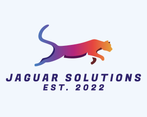 Jaguar - Gradient Cheetah Animal logo design