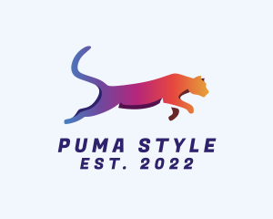 Puma - Gradient Cheetah Animal logo design
