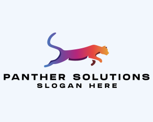 Gradient Cheetah Animal logo design