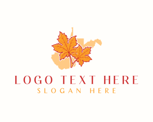 Map - Virginia Maple Leaf logo design