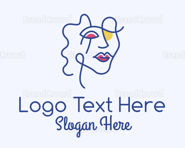 Woman Makeup Face Logo