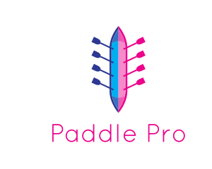 Paddle - Rowing Row Boat logo design