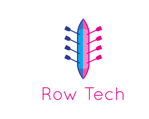 Rowing Row Boat logo design