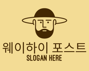 Bearded Hat Man  logo design