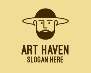 Bearded Hat Man  logo design