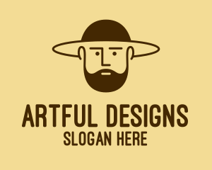 Bearded Hat Man  logo design