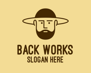 Bearded Hat Man  logo design