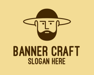 Bearded Hat Man  logo design