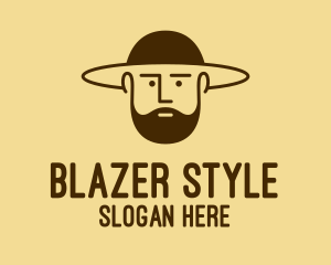 Bearded Hat Man  logo design