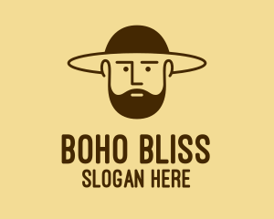 Bearded Hat Man  logo design