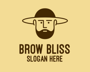 Bearded Hat Man  logo design