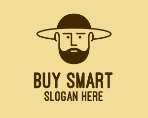 Bearded Hat Man  logo design