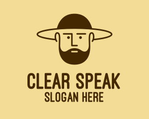 Bearded Hat Man  logo design