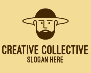 Bearded Hat Man  logo design