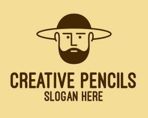 Bearded Hat Man  logo design