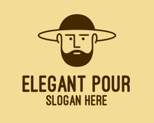 Bearded Hat Man  logo design