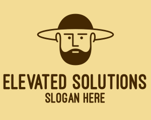 Bearded Hat Man  logo design