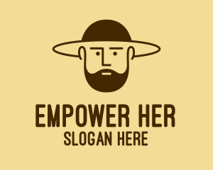 Bearded Hat Man  logo design