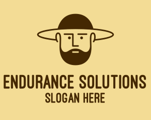 Bearded Hat Man  logo design