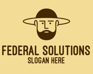 Bearded Hat Man  logo design