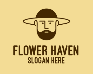 Bearded Hat Man  logo design