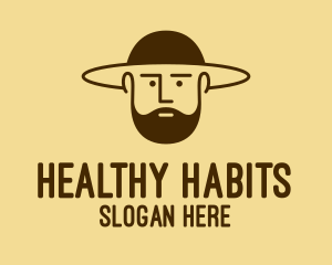 Bearded Hat Man  logo design