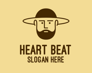 Bearded Hat Man  logo design