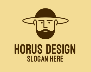 Bearded Hat Man  logo design