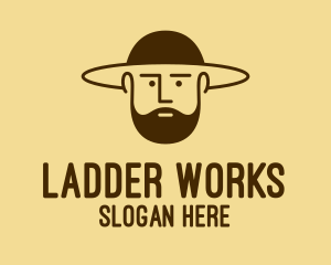 Bearded Hat Man  logo design