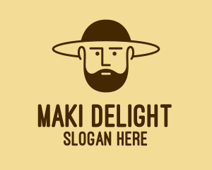 Bearded Hat Man  logo design