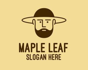 Bearded Hat Man  logo design