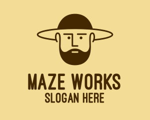 Bearded Hat Man  logo design