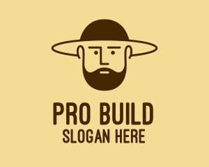 Bearded Hat Man  logo design