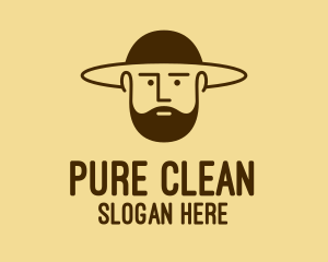 Bearded Hat Man  logo design