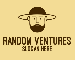 Bearded Hat Man  logo design