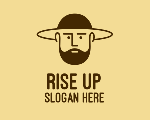 Bearded Hat Man  logo design