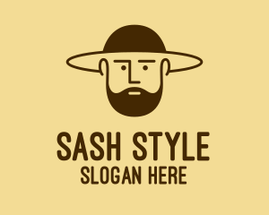 Bearded Hat Man  logo design