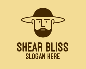 Bearded Hat Man  logo design