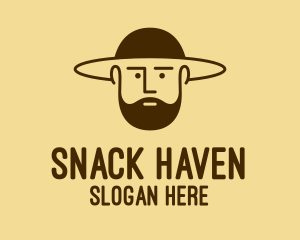 Bearded Hat Man  logo design